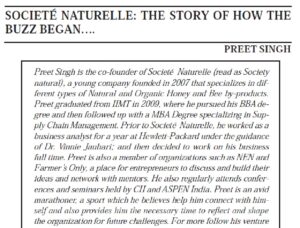 Societé Naturelle The Story Of How The Buzz Began…. | Preet Singh
