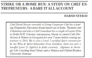 Strike Or A Home Run - A Study On Chef Entrepreneurs - A Bare It All Account | Harsh Neerav