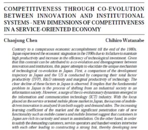 Competitiveness Through Co-Evolution Between Innovation And Institutional Systems - New Dimensions Of Competitiveness In A Service-Oriented Economy | Chaojung Chen  & Chihiro Watanabe