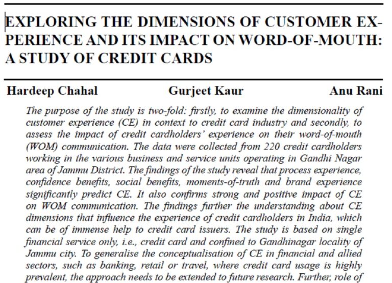 Exploring The Dimensions Of Customer Experience And Its Impact On Word ...