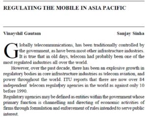 Regulating The Mobile In Asia Pacific | Vinayshil Gautam & Sanjay Sinha