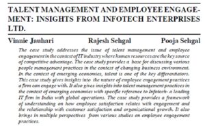 Talent Management And Employee Engagement: Insights From Infotech Enterprises Ltd. | Vinnie Jauhari, Rajesh Sehgal & Pooja Sehgal