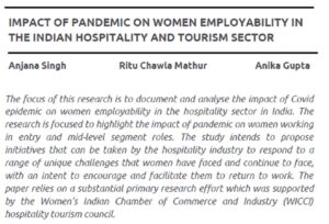 Impact Of Pandemic On Women Employability In The Indian Hospitality And Tourism Sector | Anjana Singh, Ritu Chawla Mathur & Anika Gupta